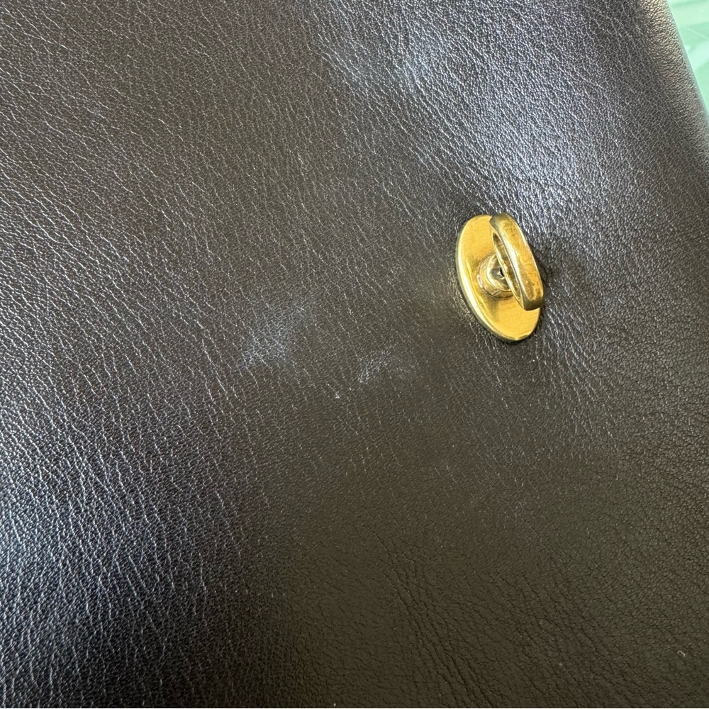 Fossil Black Leather Clutch Handbag Leopard Print - image 7